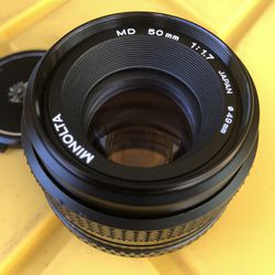 Minolta 50mm F/1.7 Vintage Lens Great Condition 