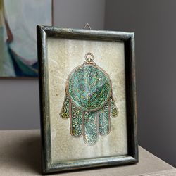 Small Hamsa Hand Framed Wall Art ( firm on price )