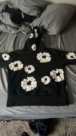 Denim tear hoodie black