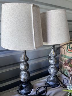 Two sets of lamps