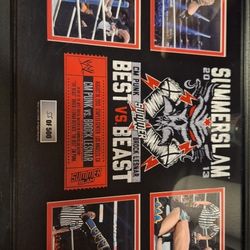 Triple Autographed Framed Wwe Photo