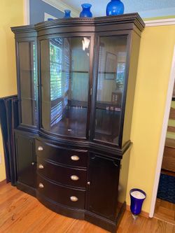 Black china hutch