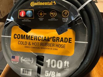 Continental Premium 5/8 in. Dia x 100 ft. Commercial Grade Rubber Black Water Hose