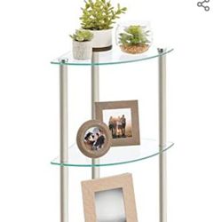 3 Tier Glass Corner Shelf