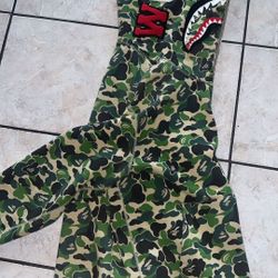 A Bathing Ape ABC Camo Shark Full Zip Hoodie Size M