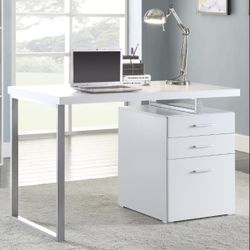 Brennan 47-inch 3-drawer Office Computer Desk White