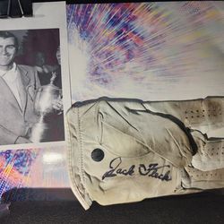 Jack Fleck Hand Signed Used Titleist Golf Glove 1955 Us Open Champion W/ COA #484208