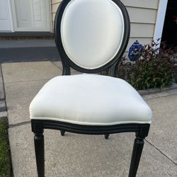 Vintage White And Black Dining chairs