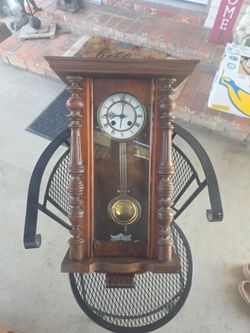 Antique Wooden Pendulum Wall Clock