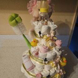 3 Tier Winnie Pooh Bear Diaper Cake