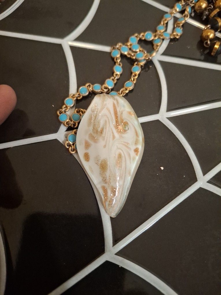Vintage Turquoise Shell Necklace