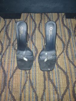 Olivia's Square Open Toe High Heel Sandals