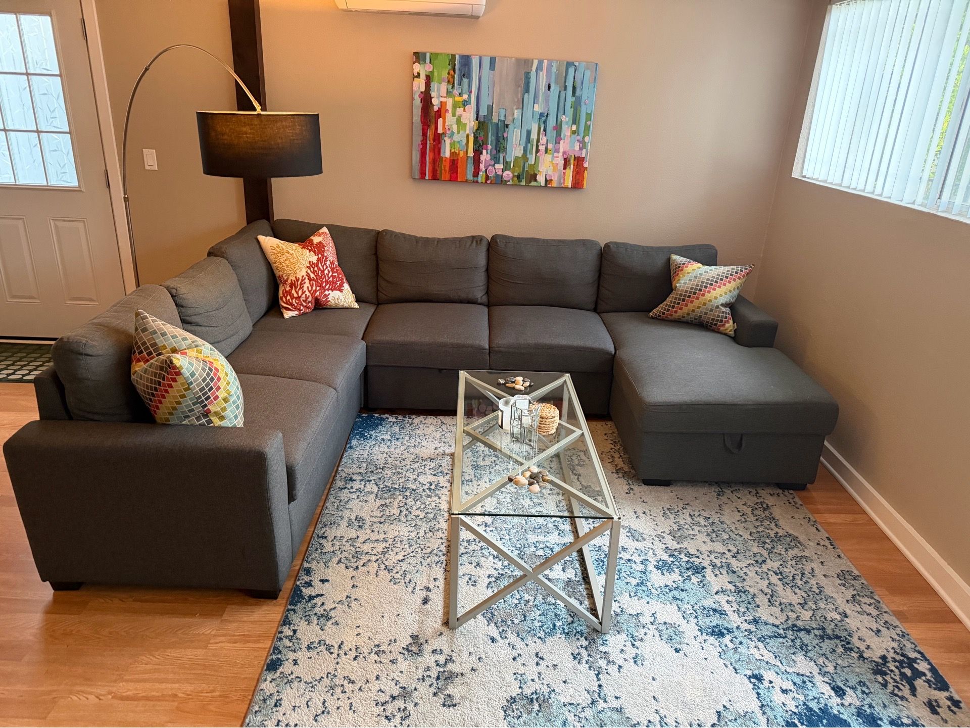 Sectional couch - storage and turns into a bed