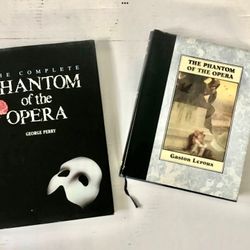 2 1980s Phantom Of The Opera Hardcover Books Complete Broadway Play Gaston Leroux 