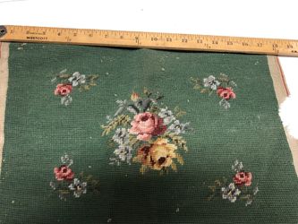 Needlepoint Wool 3 Pieces Pillow Upholstry
