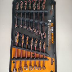 Gearwrench 14pcs Sea/Metric Ratcheting Wrench Set