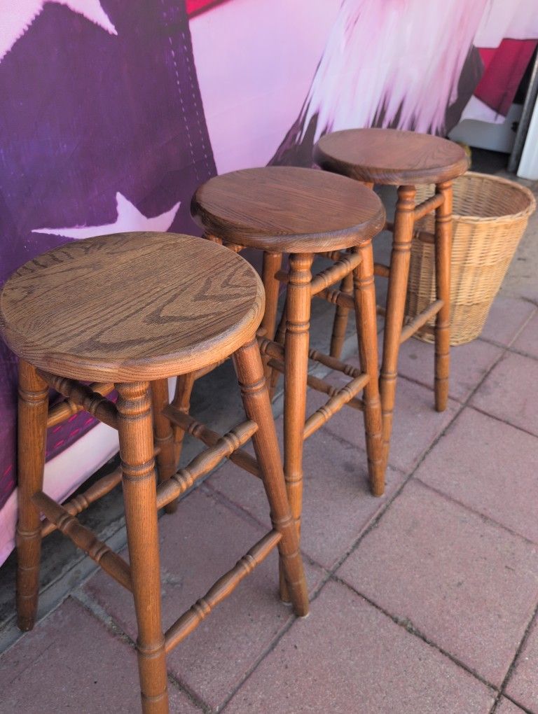 Oak Wooden Stools 