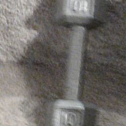 10 Lb Metal Dumbbell Weight