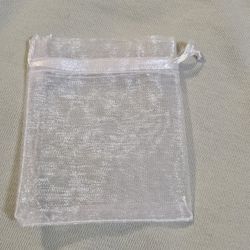 White Organza 3x4 Inch Bags (12 Pieces)
