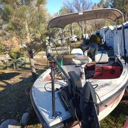 2007 16.5ft Aluminum Crestliner Fishhawk With Trailer