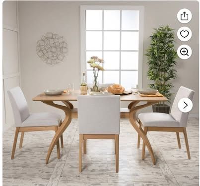 Mid century Dining Table + 4 Chairs