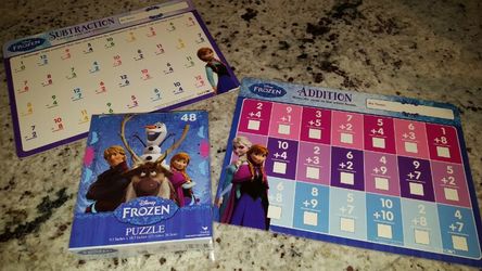 Frozen 48 Piece Puzzle and Math Boards