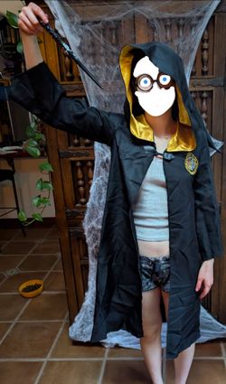 Harry Potter Costume with Glasses and Wand – Size S