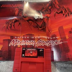 Spider Man & Venom Maximum Carnage & Art Work For Super Nintendo SNES