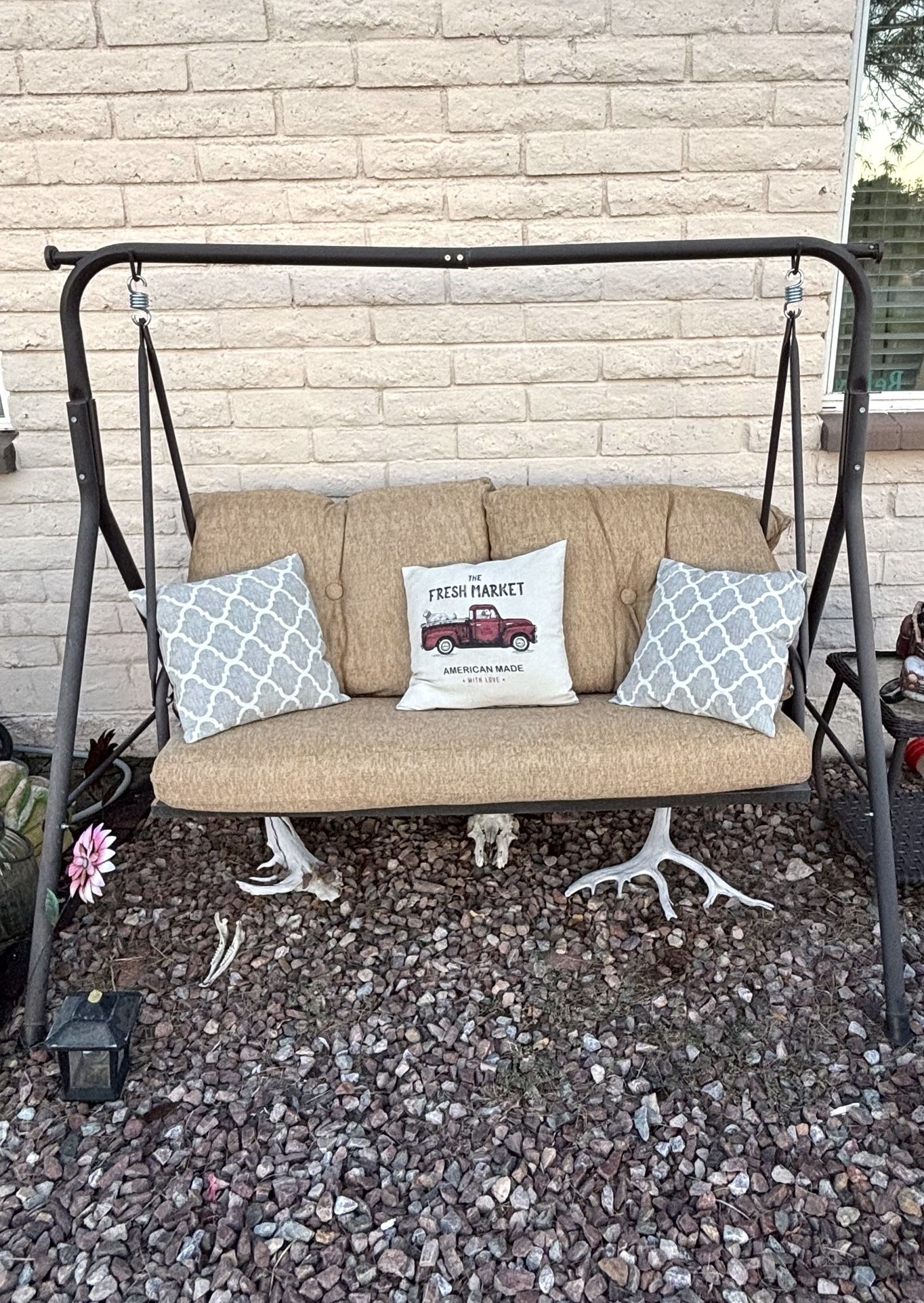 Patio Swing with Cushions