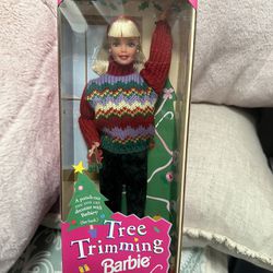 Vintage Tree Trimming Barbie 