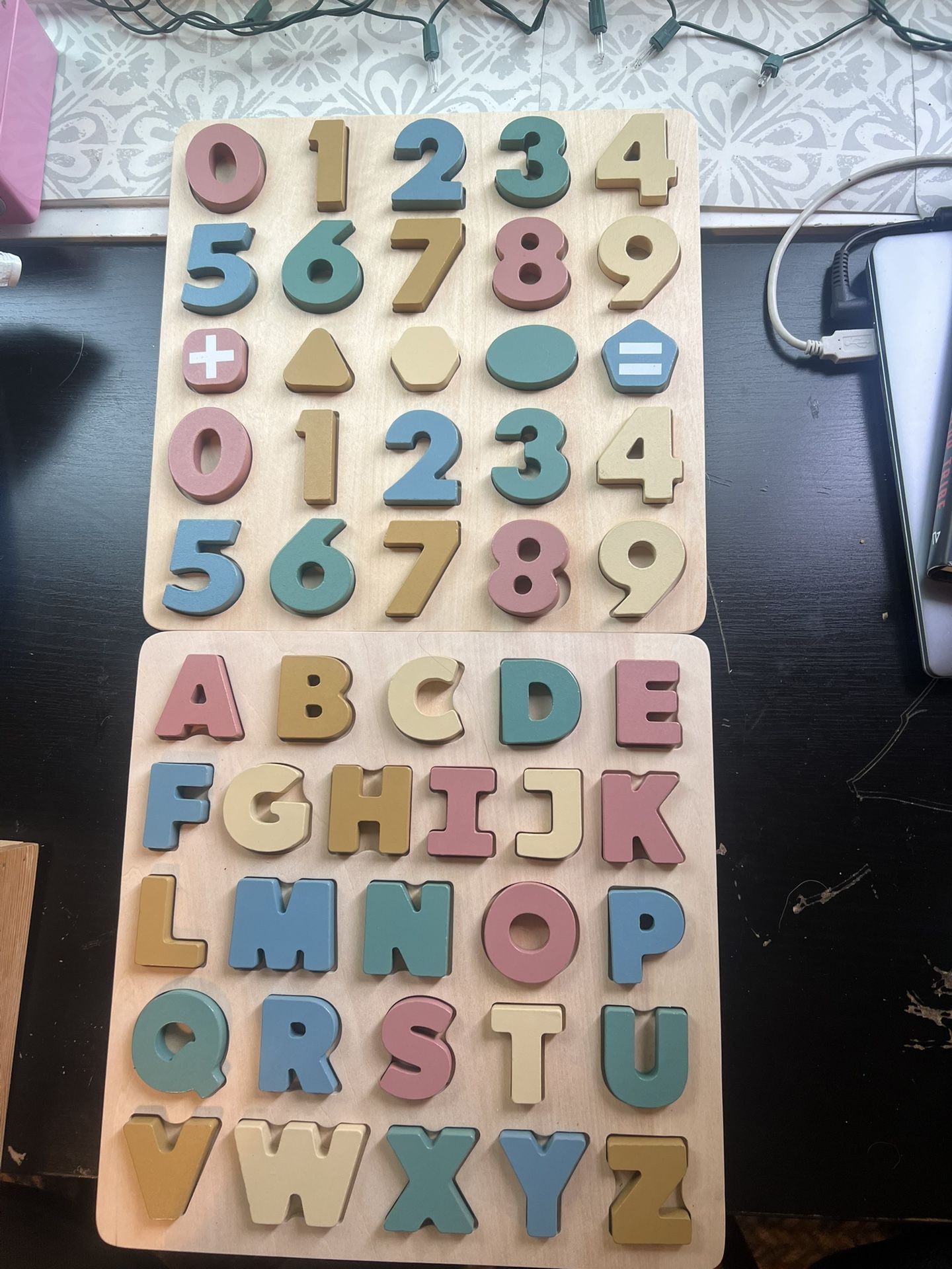Wooden Alphabet And Number Puzzle