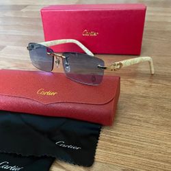 C White Buff Blue Sunglasses 