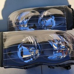 02-05 Dodge Ram Headlights Luces Micas Calaveras Faros Faroles Focos Headlamps 