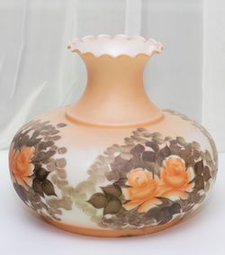 Vintage Gone with the Wind style hurricane lamp top globe