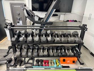 Three Tier Rogue Dumbbell Storage