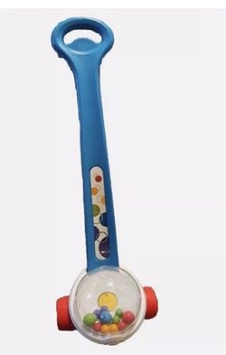 Vintage Fisher Price Pop Corn Popper Toddler Push Toy