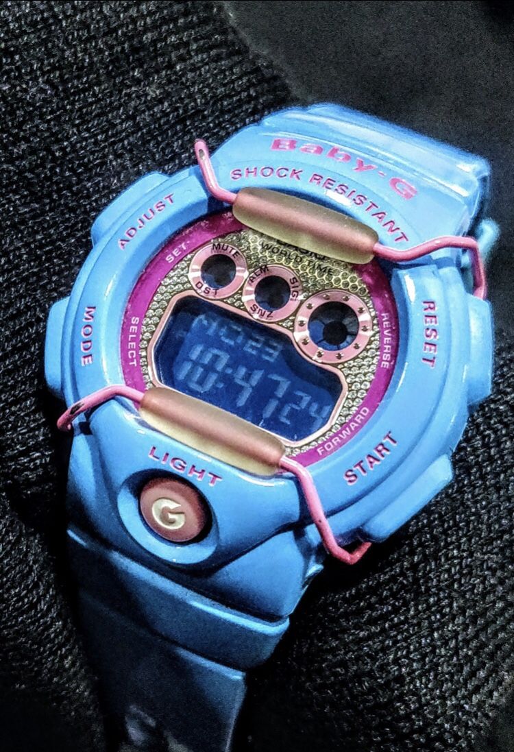 Casio Baby-G Tropical Blue/Pink BG1005M-2 World Time Women's Watch