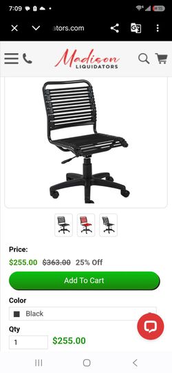 Low Back Bungee Office Chair