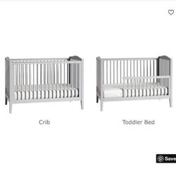 Pottery Barn Kids Emerson Crib + Toddler Conversion Kit - Brushed Fog