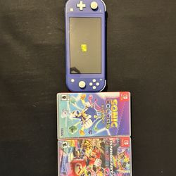 Nintendo Switch Lite 256 SD Card And 2 Games