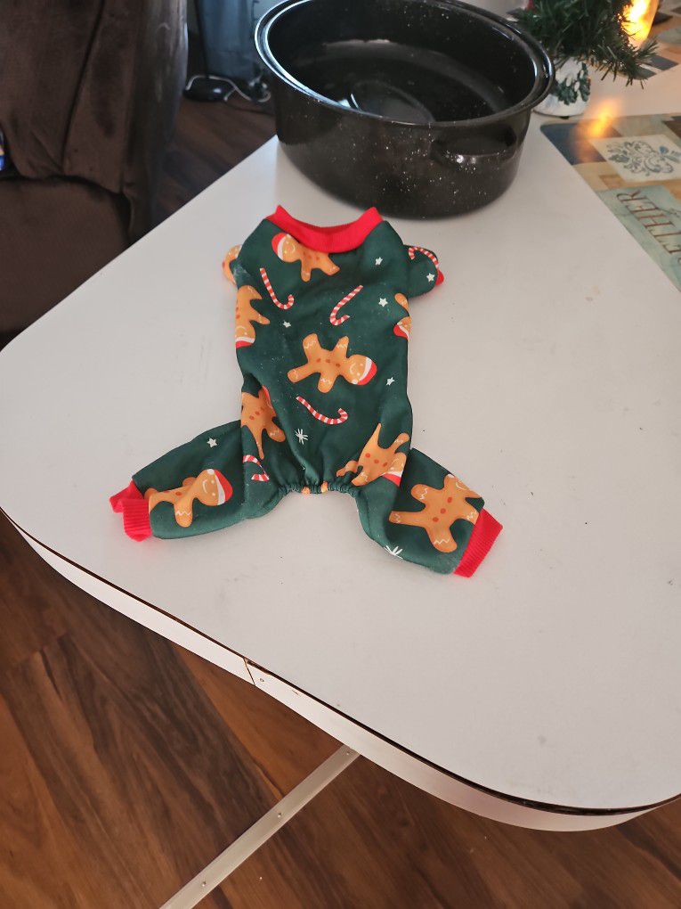 Dog Medium Size Gingerbread Pajamas $8