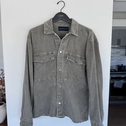 Abercrombie Men’s Corduroy Olive Green Medium Shirt Jacket