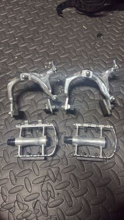 Chrome Bike brake and pedals