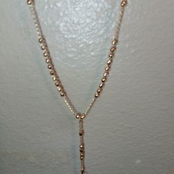 18k Gold Rosery Necklace And Bracelet 