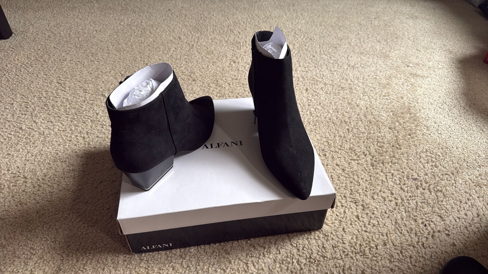 Alfani Womens Armena Dressy Pointed Toe Booties Black 7.5 Medium (B,M)