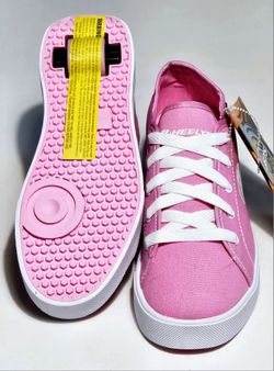 BIG KID'S SIZES 4Y - 6Y: PINK CANVAS HEELYS SNEAKERS!!