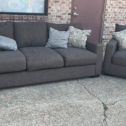 Nice Condition Oversized Sofa And Chair 