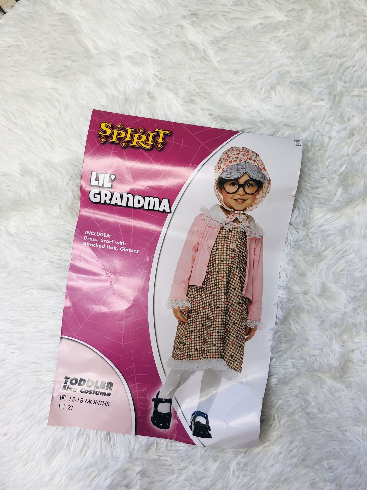 Toddler little grandma costume
