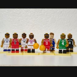 (8) 2017 SERIES 1. OYO SPORTS NBA LEGO FIGURES LOT 