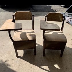 Two Antique Kids Desk 